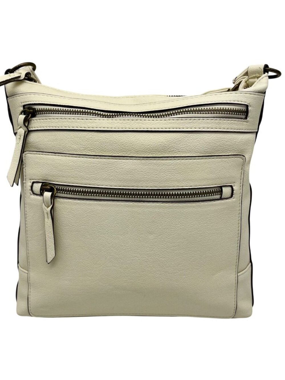 Style & Co Hudsonn Beige Faux Leather Crossbody